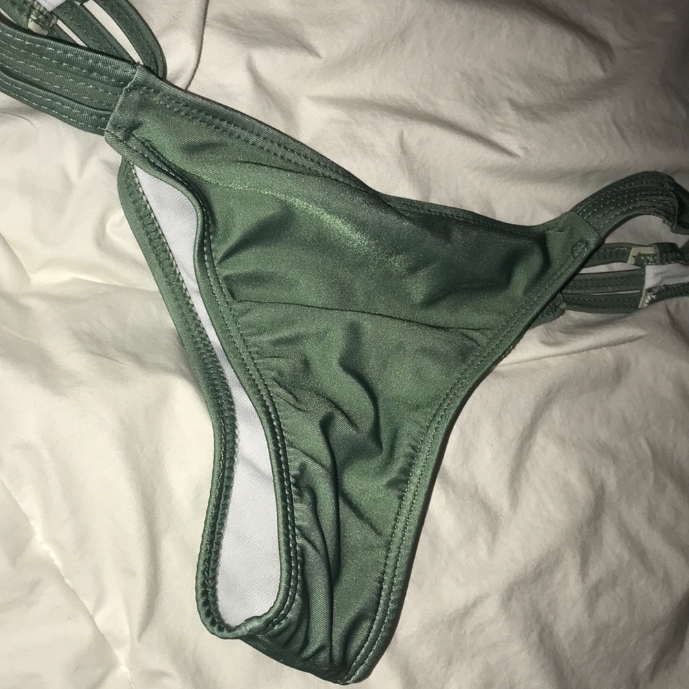 Navy Green Bikini Bottoms *Cheeky*